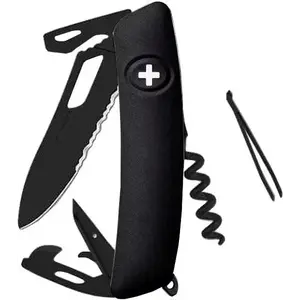 SWIZA Kapesní nůž SH03TR Allblack Single Hand Black Wavy Edge obraz