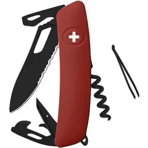 SWIZA Kapesní nůž SH03TR Allblack Single Hand Helvetix Wavy Edge obraz