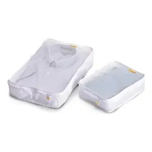 Travel Blue Shirt Organiser bílá sada cestovních organizérů na oblečení obraz