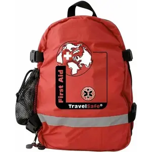 Travel Safe L červený batoh na sestavení lékárny obraz