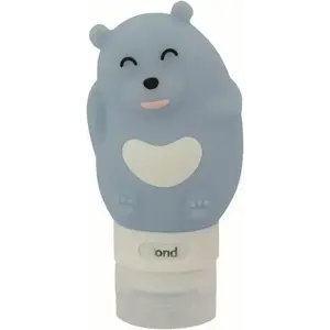 Travel Safe Squeeze Bottle Animal Bear světle modrá dětská silikonová dávkovací lahev obraz