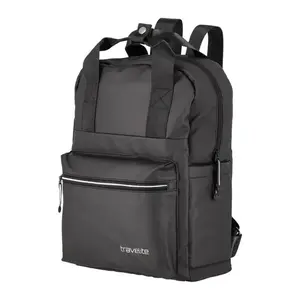 Travelite Basics Canvas Backpack černý městský batoh obraz