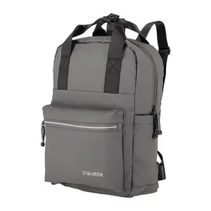 Travelite Basics Canvas šedý městský batoh obraz