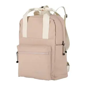 Travelite Basics Canvas světle hnědý městský batoh obraz