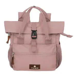Travelite Basics Short Handle Mini Smoky Rose starorůžový městský batoh obraz