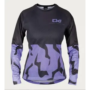 TSG Dres Seen jersey dlouhý rukáv Black-violet flakes dámský - S obraz