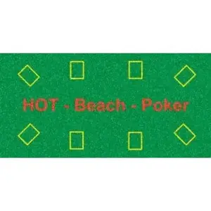 HOT Games zelený velký froté ručník s pokerovým motivem obraz