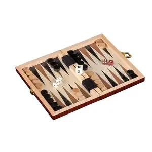 Philos Spiele Backgammon malý mahagonový desková hra obraz