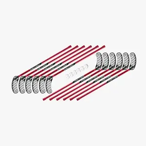 Unihoc sada holí Fighter 35 (12 holí + 6 míčků) - 87 cm - červená/černá - oboustr. obraz
