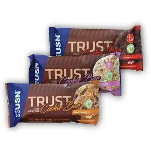 USN Trust high protein cookie bar 60g - Double chocolate obraz