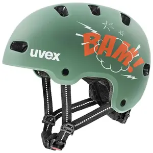 Uvex Kid 4 Style Bam Moss Green - Papaya Matt - 51-55 cm obraz
