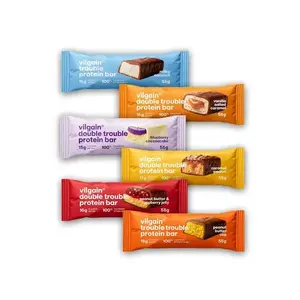Vilgain Double Trouble Protein Bar 55 g - Vanilla salted caramel obraz