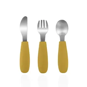 Zopa Silikonový dětský příbor Mustard Yellow obraz
