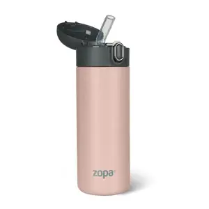 Zopa Termoska na tekutiny s brčkem 400 ml Candy pink obraz