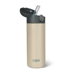 Zopa Termoska na tekutiny s brčkem 400 ml Cookie beige obraz