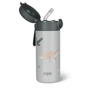 Zopa Termoska na tekutiny s brčkem a silikonovým držákem 350 ml Mountains obraz