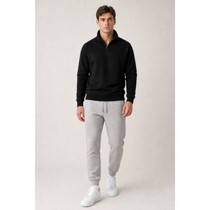 Set Šedé Tepláky Jogger & Černá Mikina obraz