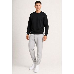 Set Šedé Tepláky Jogger & Černá Mikina obraz