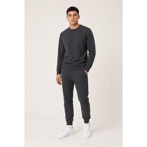 Set Tepláky Jogger & Mikina v Železitě Šedé Barvě obraz