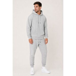 Pánský Set Šedá Mikina s Kapucí & Šedé Tepláky Jogger obraz