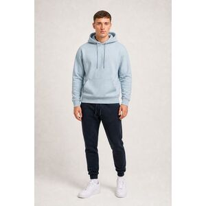 Pánský Set Nebesky Modrá Mikina s Kapucí & Modré Tepláky Jogger obraz