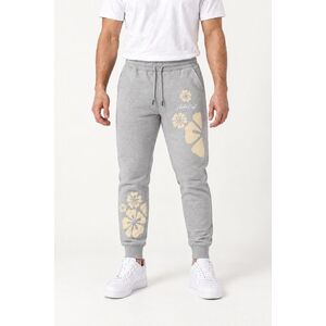 Tepláky Jogger, Barva Šedá, s Potiskem Floral Flow obraz