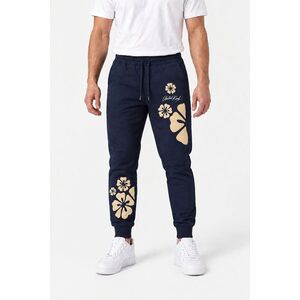 Tepláky Jogger, Barva Modrá, s Potiskem Floral Flow obraz