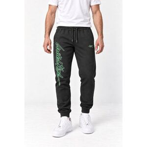 Tepláky Jogger, Barva Železitá Šedá, s Potiskem Forest Signature obraz