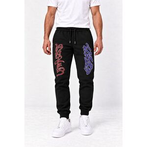 Tepláky Jogger, Barva Černá, s Potiskem Dual Graffiti obraz