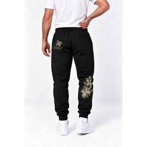 Tepláky Jogger, Barva Černá, s Potiskem Sage Botanical obraz