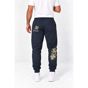 Tepláky Jogger, Barva Modrá, s Potiskem Sage Botanical obraz