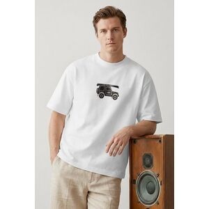 Oversized Tričko, Barva Bílá, s Potiskem Off Road Badge obraz