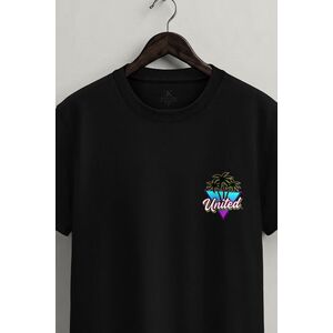 Tričko, Barva Černá, s Potiskem Palm Sunset Badge obraz