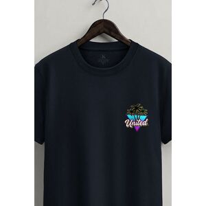 Tričko, Barva Modrá, s Potiskem Palm Sunset Badge obraz