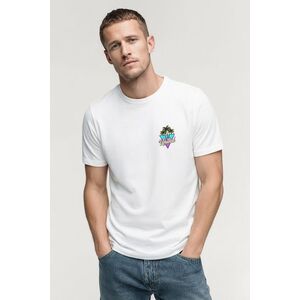 Tričko, Barva Bílá, s Potiskem Palm Sunset Badge obraz