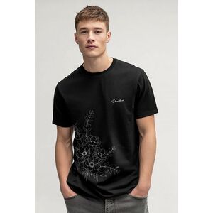 Tričko, Barva Černá, s Potiskem Botanical Line Art obraz