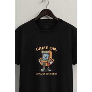 Tričko, Barva Černá, s Potiskem Game On Robot obraz