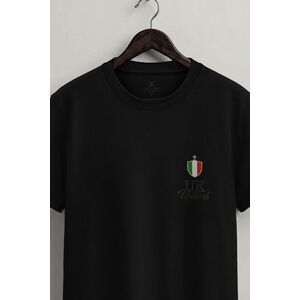Tričko, Barva Černá, s Potiskem Italia Token obraz