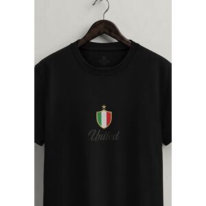 Tričko, Barva Černá, s Potiskem Italia Token Centered obraz