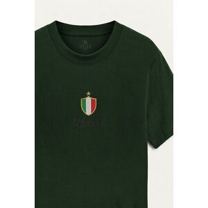Tričko, Barva Zelená, s Potiskem Italia Token Centered obraz