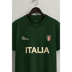 Tričko, Barva Zelená, s Potiskem Italia Varsity obraz