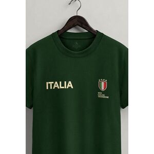Tričko, Barva Zelená, s Potiskem Italia Crest Badge obraz