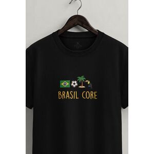 Tričko, Barva Černá, s Potiskem Brazil Core Badge obraz