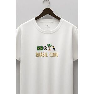 Tričko, Barva Bílá, s Potiskem Brazil Core Badge obraz