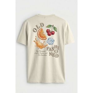 Tričko, Barva Ekru, s Potiskem Old Fashioned Fruit Collage obraz