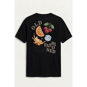 Tričko, Barva Černá, s Potiskem Old Fashioned Fruit Collage obraz