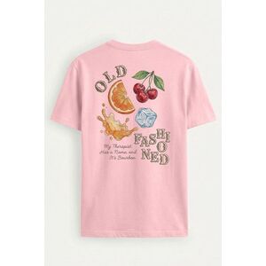 Tričko, Barva Růžová, s Potiskem Old Fashioned Fruit Collage obraz