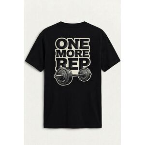 Tričko, Barva Černá, s Potiskem One More Rep Barbell obraz