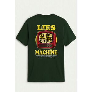 Tričko, Barva Zelená, s Potiskem Berlin Culture Machine obraz