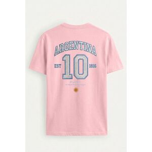Tričko, Barva Růžová, s Potiskem Argentina Ten Jersey obraz